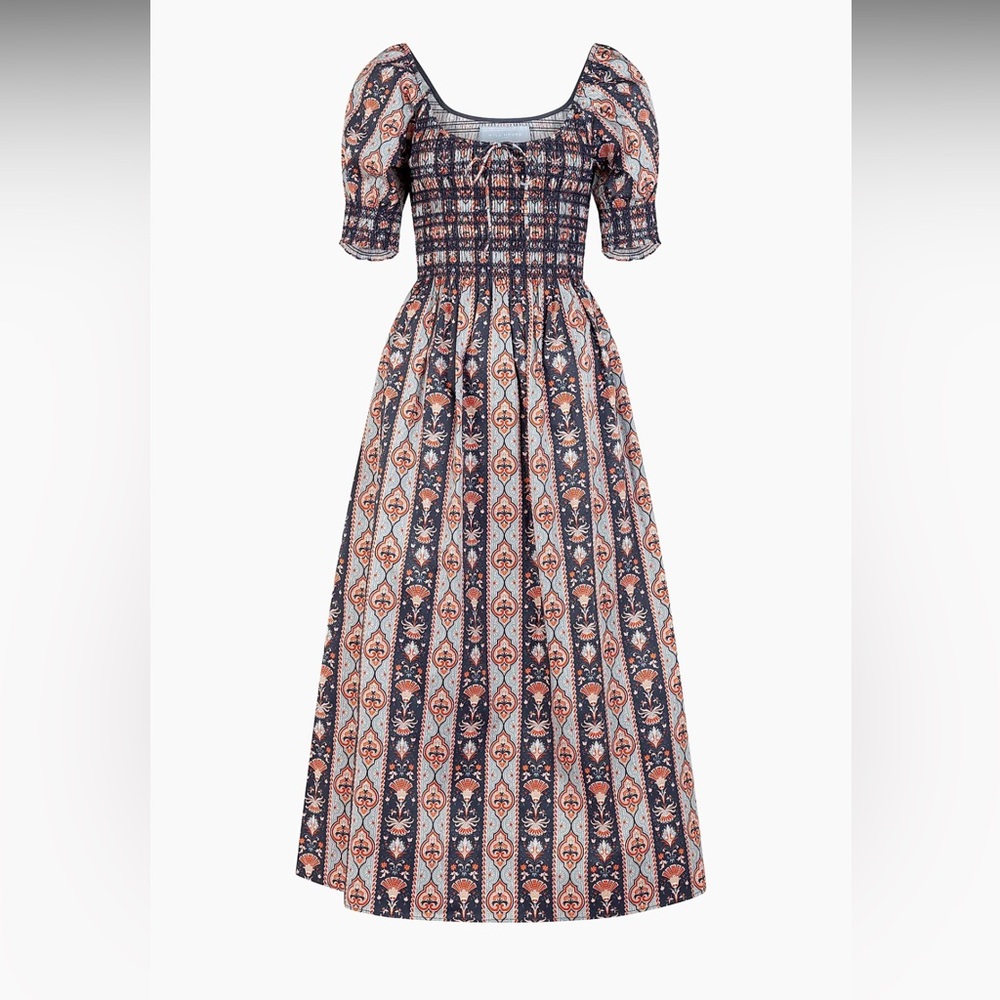 Hill House Home The Madeline Nap Dress in Navy Emma Stripe